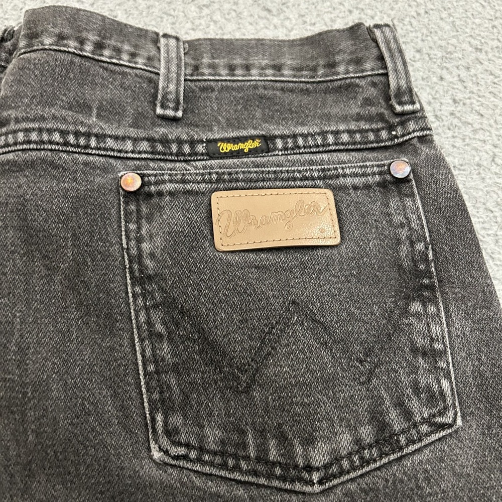 Wrangler Jeans Mens 38x30 Black Denim 936WBK Slim Fit Cowboy Cut Western Rodeo